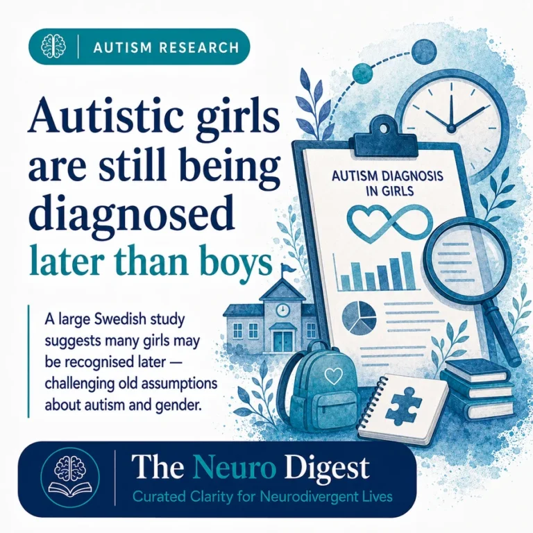 Autistic girls being diagnosed later than boys